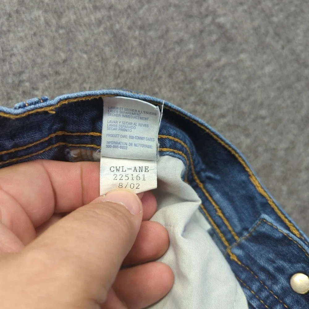 Tommy‎ Hilfiger Skirt Womens 5 Blue Y2K Denim Big Flag Short Casual